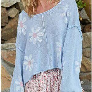 NWT SPRING FLOWER CHILD Lightweight Sweater by POL